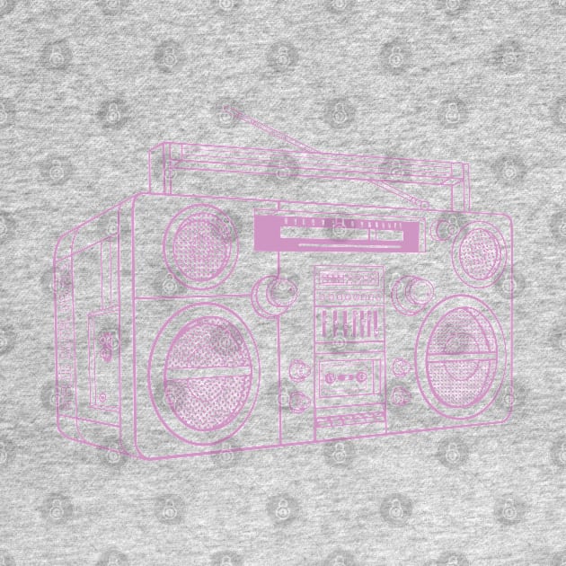 Boombox (Pastel Violet Lines) Analog / Music by Analog Digital Visuals